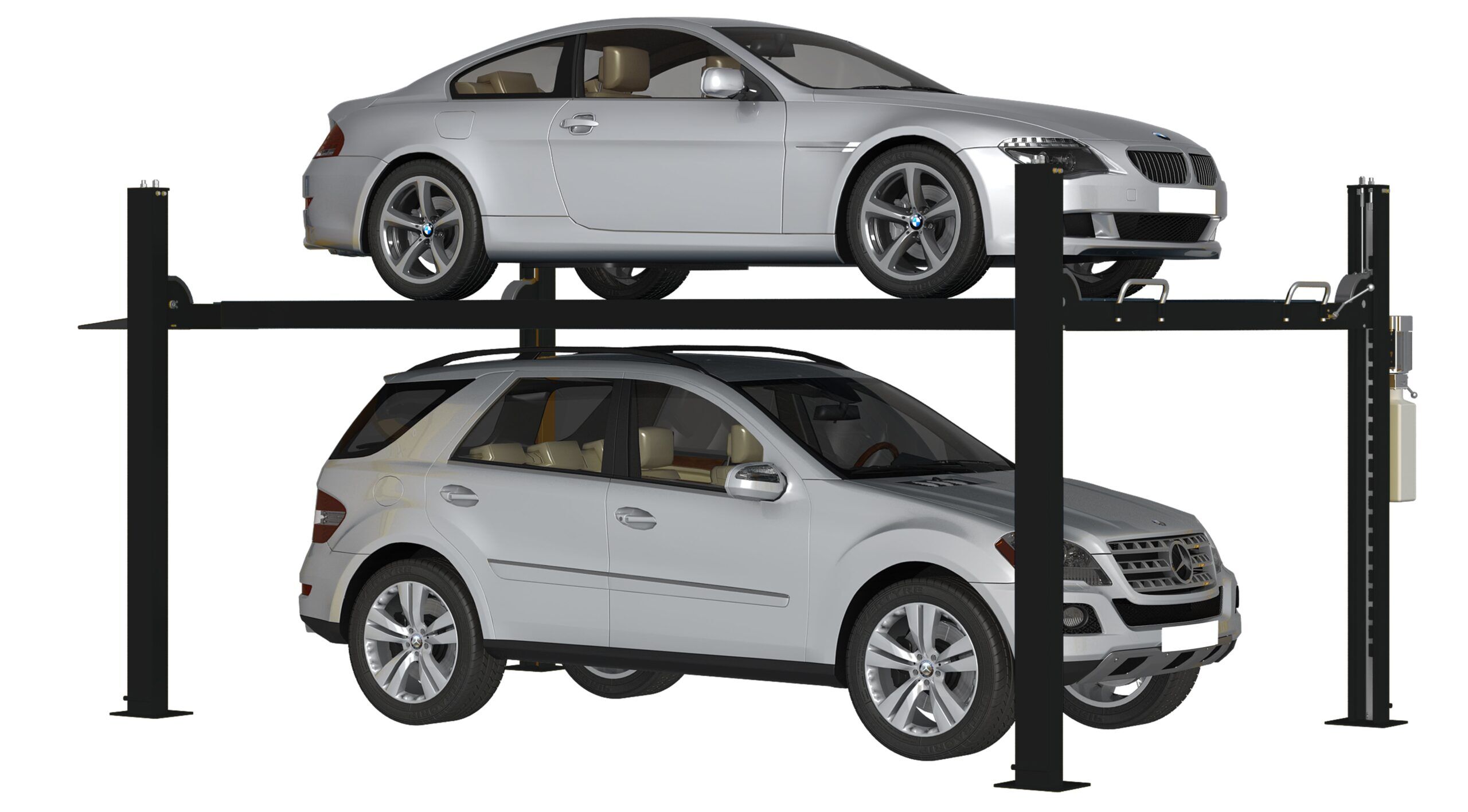 APlusLift 10,000LB 4-Post Portable Parking Storage Service Car Lift - HW-4P10S