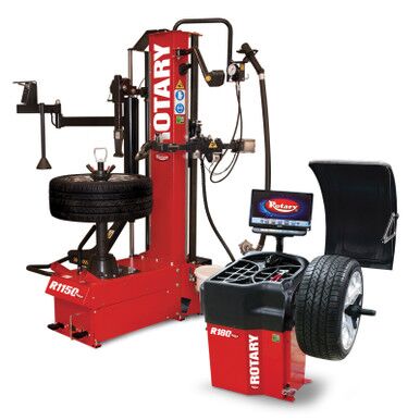 Rotary RW1150180C Tire Master Combo - R1150 Leverless Tire Changer + R180 Pro 3D Auto Wheel Balancer